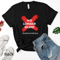 No Longer Silent #endhumantrafficking - Full Color Screen Print Transfer - RTS