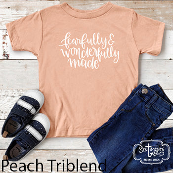 Fearfully and Wonderfully Made - Youth Size Screen Print Transfer - RTS