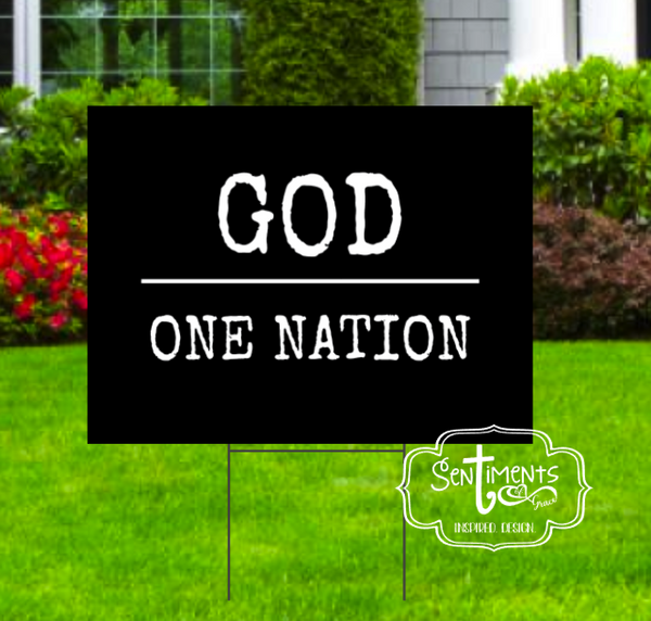 One Nation Under God Yard Sign
