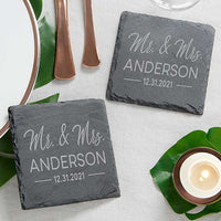 Slate Coaster - Square with Custom Monogram/Design- Cup Coaster - Drink table guard