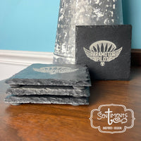 Slate Coaster - Square with Custom Monogram/Design- Cup Coaster - Drink table guard
