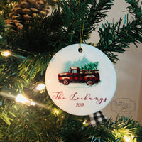Vintage Truck - Christmas 2020 - Red Plaid Christmas Trees