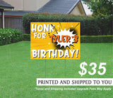 Birthday Yard Sign - Comic Relief