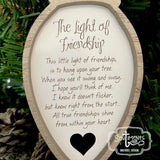 The Light of Friendship wood Bulb Ornament