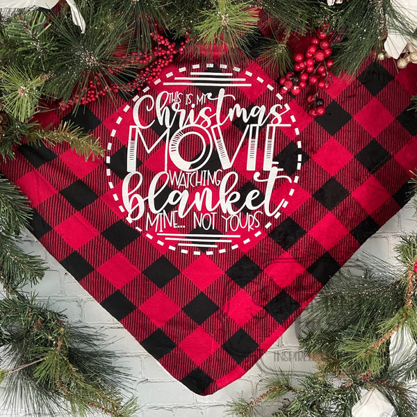 Christmas Movie Watching Blanket - Red and Black Plaid