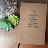 Trust in the Lord with all your heart Proverbs 3:5 Compass Personalized Journal